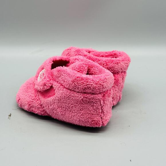 UGG Shoes Infant Girl 4/5 Pink Fuzzy Baby Bixbee Booties Slipper Cozy Australia - Picture 6 of 13
